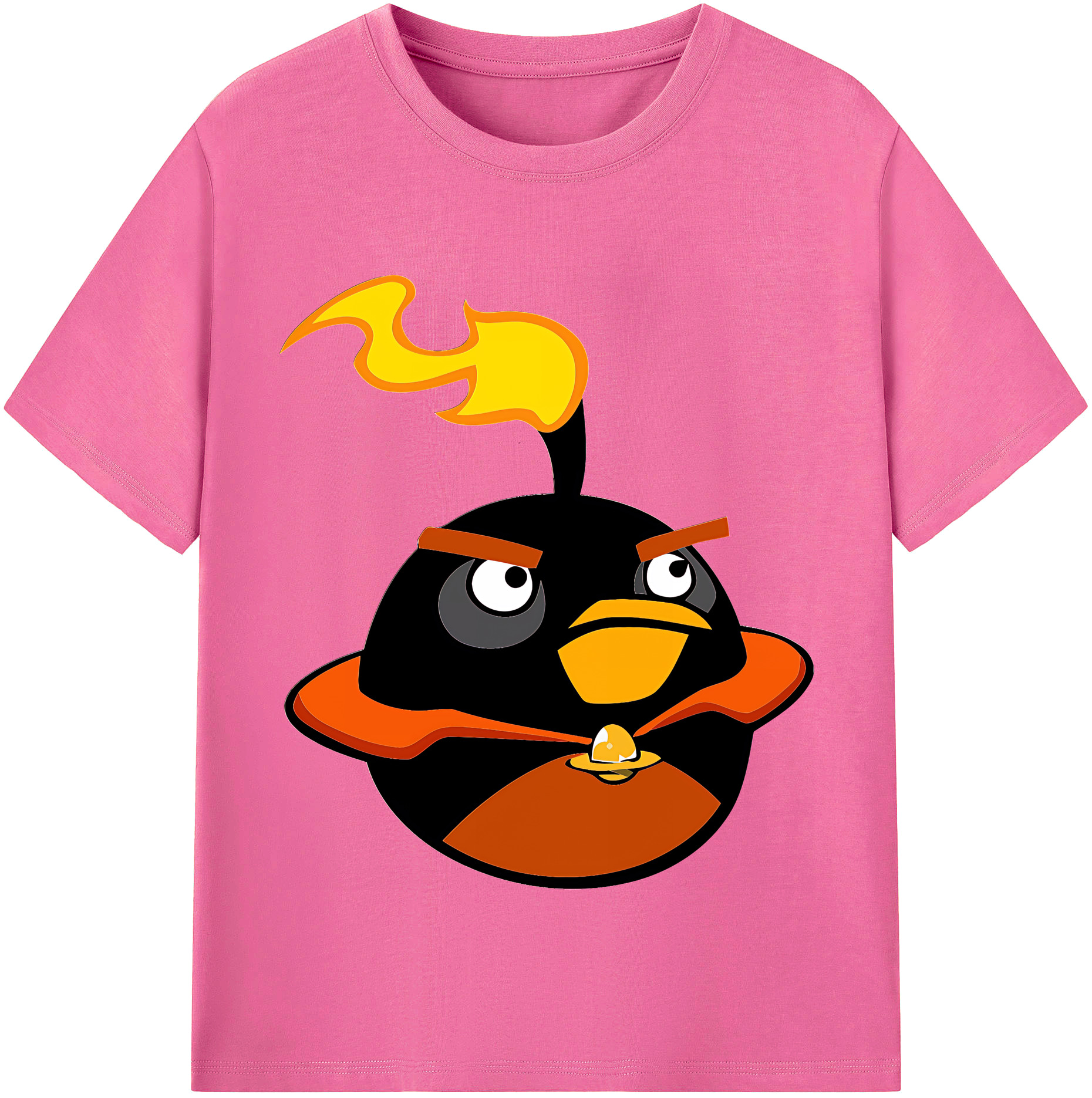 （画像用） Angry Birds アングリーバード レディースカジュアルプリントTシャツ（綿100％）